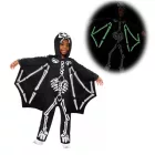 Csontváz Pterodactylus sötétben világító jelmez 8-10 év  - ÚJ
