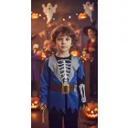 3-4 évesre kék csontvázas jelmezfelső - Smiffys - Halloween
