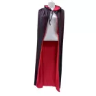 80 cm hosszú piros-fekete palást, köpeny, kapucnis, csuklyás lepel - Halloween - ÚJ