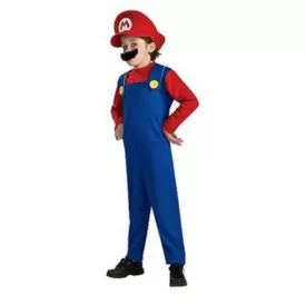   3-4 évesre (S) 3 részes Mario jelmez - Super Mario - Nintendo - ÚJ