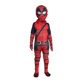   Kb 3 évesre piros-fekete jelmezruha és maszk (álarc) - Deadpool - ÚJ