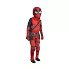 Kb 3 évesre piros-fekete jelmezruha és maszk (álarc) - Deadpool - ÚJ