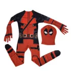 Kb 3 évesre piros-fekete jelmezruha és maszk (álarc) - Deadpool - ÚJ