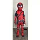 Kb 3 évesre piros-fekete jelmezruha és maszk (álarc) - Deadpool - ÚJ