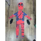 6-7 évesre (M) piros-kék-fekete jelmez szett - Deadpool - ÚJ