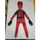 8-9 évesre (L) piros-kék-fekete jelmez szett - Deadpool - ÚJ