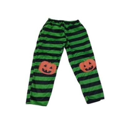 2-3 évesre zöld-fekete csíkos tököcskés jelmeznadrág - Halloween