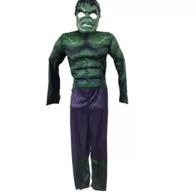   8-9 évesre izmosított jelmezruha álarccal (maszkkal) (M) - Hulk - ÚJ
