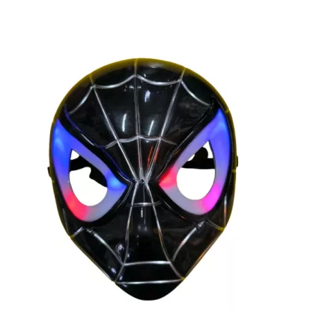Világító fekete Pókember, Spiderman álarc, maszk - ÚJ