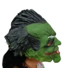 Zöld rémisztő gumi maszk, álarc - Halloween - ÚJ