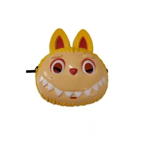 Műanyag maszk, álarc, sárga - Labubu - ÚJ