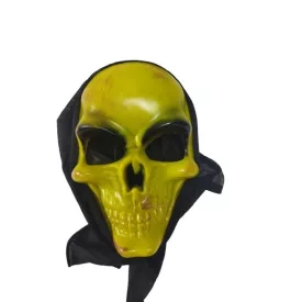 Sárga koponyás maszk, álarc - Halloween - ÚJ
