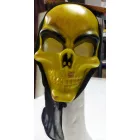 Sárga koponyás maszk, álarc - Halloween - ÚJ