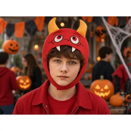5-6 évesre piros ördög fejdísz, maszk, jelmezsapka - Halloween - Tesco