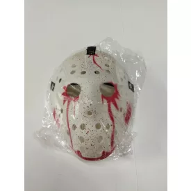   Jason, Péntek 13 maszk, álarc, fehér-piros, vérpöttyös - ÚJ