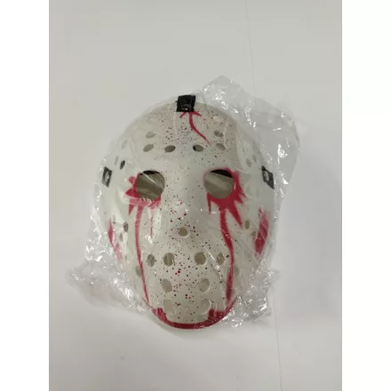 Jason, Péntek 13 maszk, álarc, fehér-piros, vérpöttyös - ÚJ