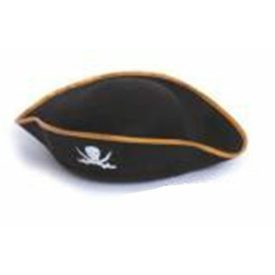   Kalóz kalap, világító szemű (arany karimás) gyerek méret  - ÚJ