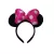 Pink világító Minnie Egér fül, fejpánt - ÚJ