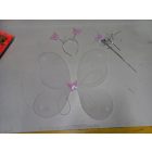 Fehér pillangó, lepke szett, 3 részes jelmezkiegészítő - ÚJ