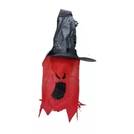   Fekete-piros világítós boszorkány, szellemkalap - Halloween - ÚJ
