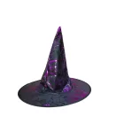 Fekete-lila pókhálós boszorkánykalap - Halloween - ÚJ