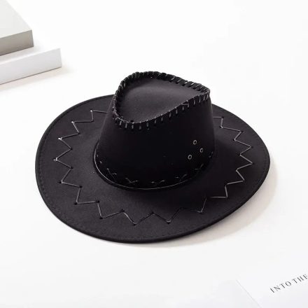 Fekete sheriff, cowboy jelmez kalap, felnőttre vagy nagyobb gyerekre - ÚJ