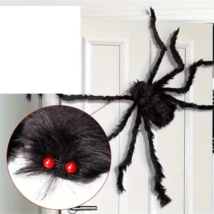 Szőrmés pók, kb 50 cm - Halloween dekoráció - ÚJ