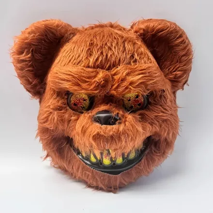Véres medve, vérmedve szőrmés rém álarc, maszk, barna - Halloween - ÚJ