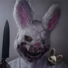 Vérnyúl, szőrmés nyúl álarc, maszk - Halloween - ÚJ