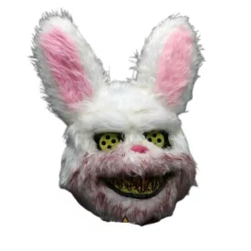   Vérnyúl, világítós szőrmés nyúl álarc, maszk - Halloween - ÚJ