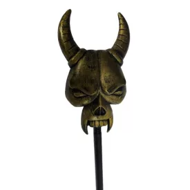   Ördögfejes arany műanyag bot, pálca, ördög jelmezkiegészítő, 120 cm - Halloween - ÚJ
