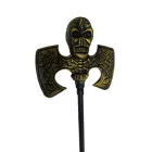 Óarany műanyag koponyás pálca, bárd, jelmezkiegészítő, 120 cm - Halloween - ÚJ