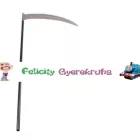 Műanyag kasza, halál, halloween jelmezkiegészítő, 44 cm - ÚJ