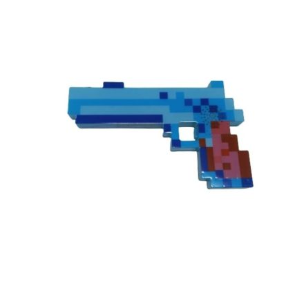 Minecraft ihletésű kék fényt és hangot adó pisztoly - ÚJ