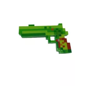   Minecraft ihletésű zöld fényt és hangot adó pisztoly - ÚJ