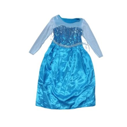 5-6 évesre kék hercegnőruha, jelmez palásttal (uszállyal) - Frozen, Jégvarázs - ÚJ