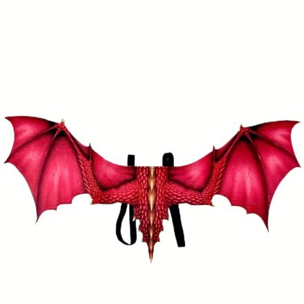 Nagyméretű piros sárkány szárny, jelmezkiegészítő - Halloween - ÚJ