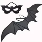 Kétrészes denevér jelmez szett - szárny és álarc (maszk), jelmezkiegészítő - Halloween - ÚJ