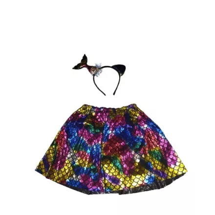 Sokszínű pikkelyes sellőlány jelmez kb 3-7 évesre - ÚJ