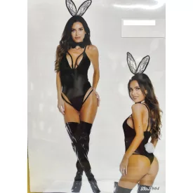   Fekete szexi nyúl, nyuszi, playboy nyuszi jelmez, kb XS-S-es méret - ÚJ