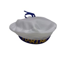   Felnőtt fejre fehér tengerész, matróz, hajóskapitány sapka, jelmezkiegészítő - ÚJ