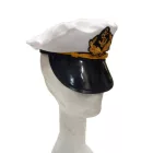 Gyerek fejre fehér-fekete tengerész, matróz, hajóskapitány sapka, jelmezkiegészítő - ÚJ