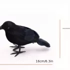 1 db műanyag oldalra néző varjú, partikellék - Halloween - ÚJ