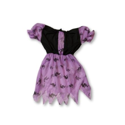 2 évesre lila-fekete boszorkány ruha, halloween
