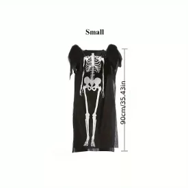   8-10 évesre csontvázas jelmezruha, szellem - Halloween - ÚJ