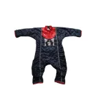 Kisgyerekre fekete-piros unisex bohóc jelmezoverall