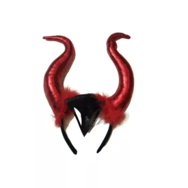 Piros szarv, hajpánton - Demona - ÚJ