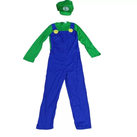 9-10 évesre (XL) 2 részes Luigi jelmez - Super Mario - Nintendo - ÚJ
