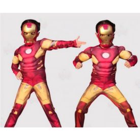   5-6 évesre izmosított Vasember jelmez álarccal - Ironman - ÚJ (M)