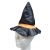 Fekete-narancssárga boszorkánykalap 44 cm-es fejre - Halloween - ÚJ